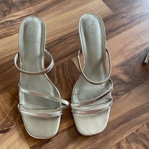 Urban Outfitters gold heels!